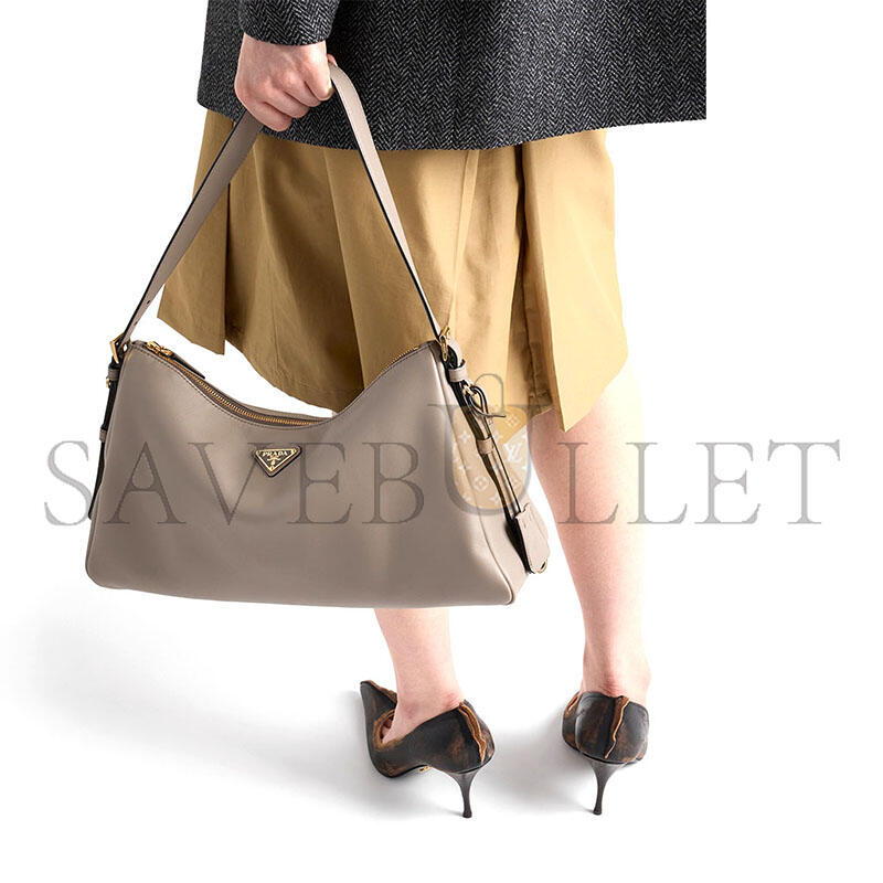 PRADA AIMÉE LARGE LEATHER SHOULDER BAG 1BC228 (39*23*12cm) 